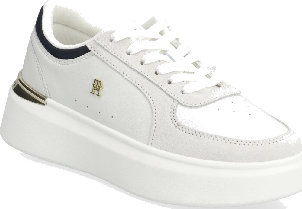 Tommy Hilfiger Th Satin Platform Sneaker - White - 39 - main photo