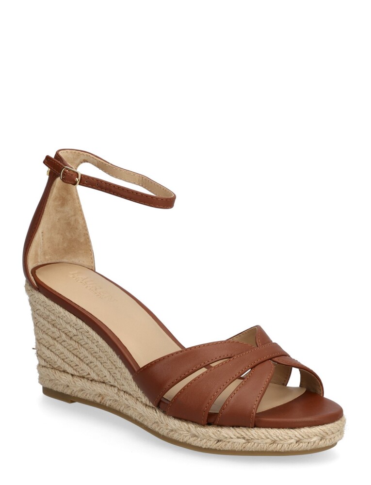 Lauren Ralph Lauren Nellie Nappa Leather Espadrille   Brown   36 - main photo