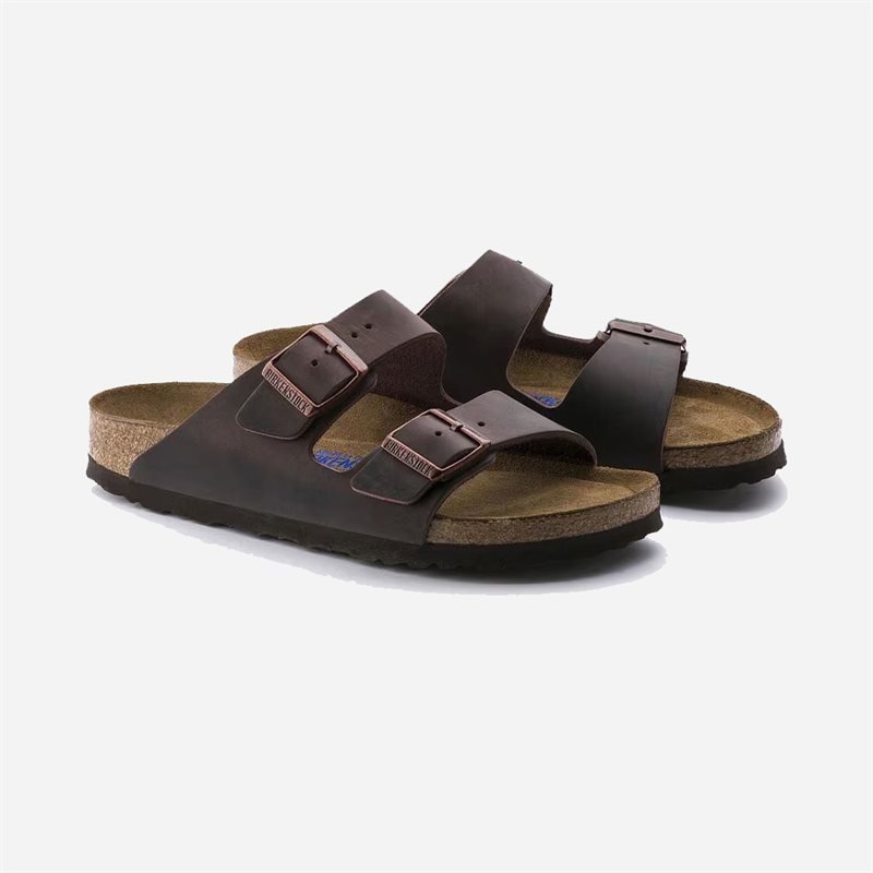 Birkenstock Women´s Arizona Oiled Nubuck Leather Soft Footbed Narrow Brun 37 Woman - side a