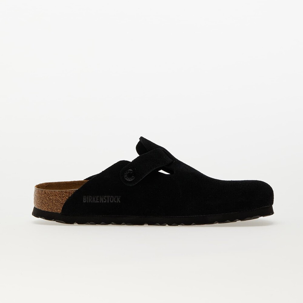 Boston Suede Leather Narrow - Black - side b