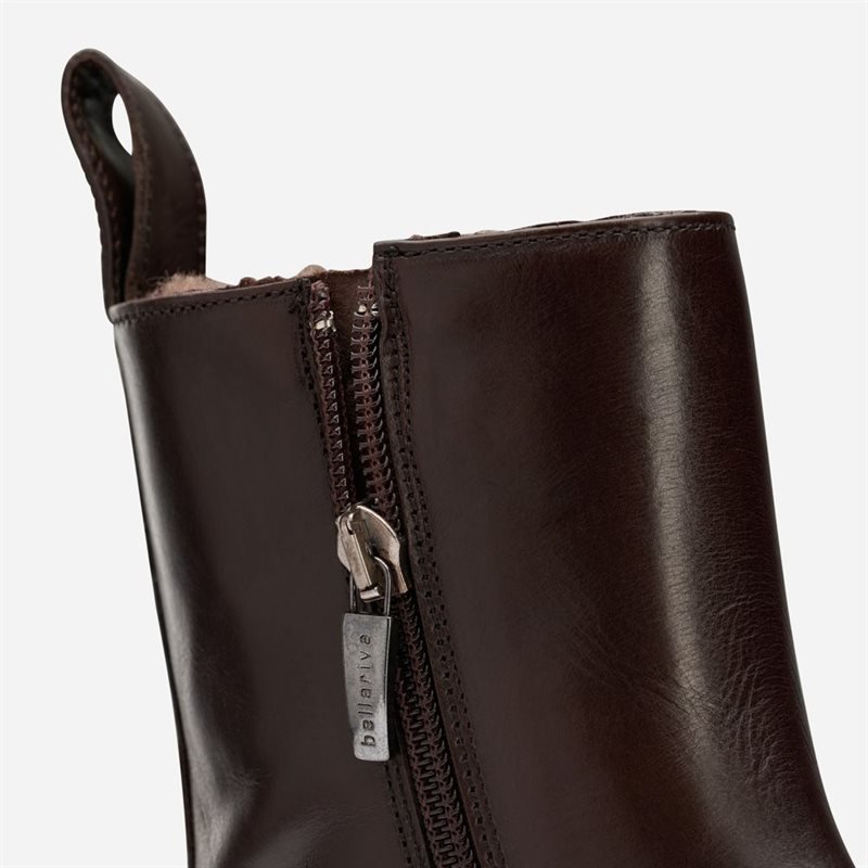 Laura Bellariva Classic Boots With Fur Dark Brown - side b