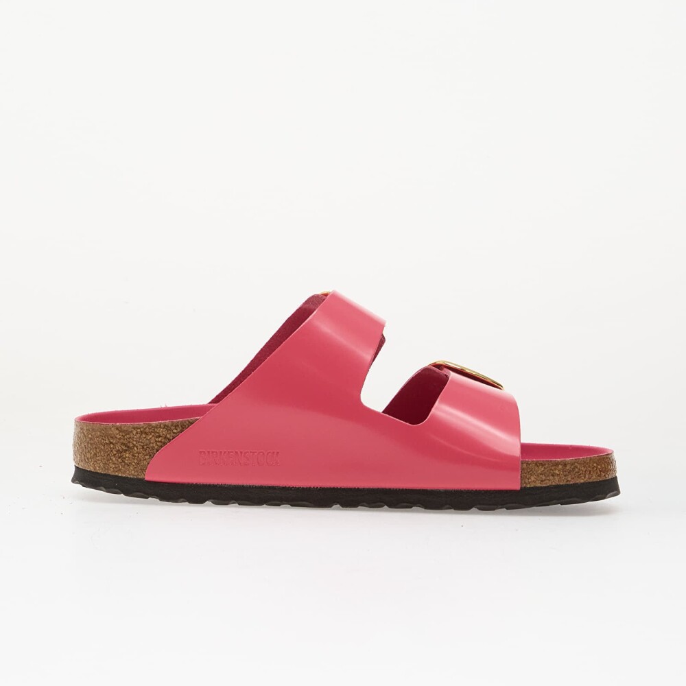 Joggesko Birkenstock Arizona Big Buckle Natural Leather Patent Women High Shine Fuchsia Tulip EUR 36 - side b