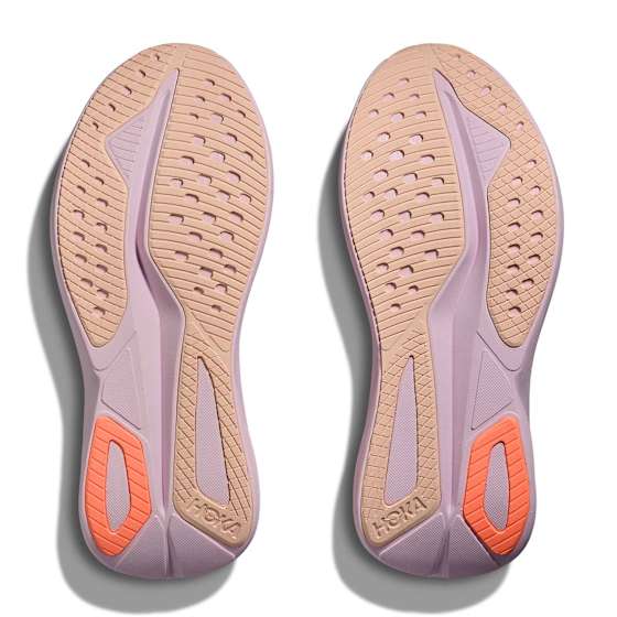Hoka Mach 7 Dame Lrmt/Lilac Cream/Tangerine Glow 40 - side b