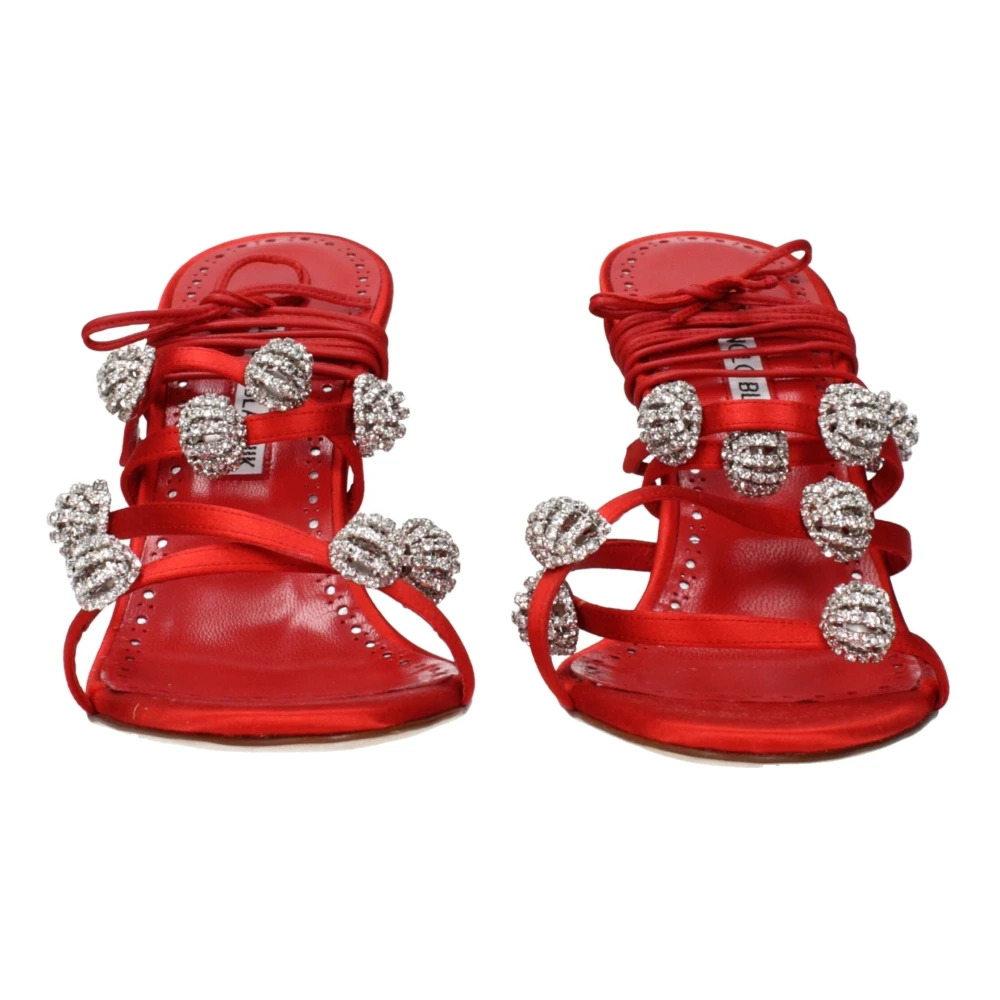 Manolo Blahnik Dame Sko Rød 38 EU - side a