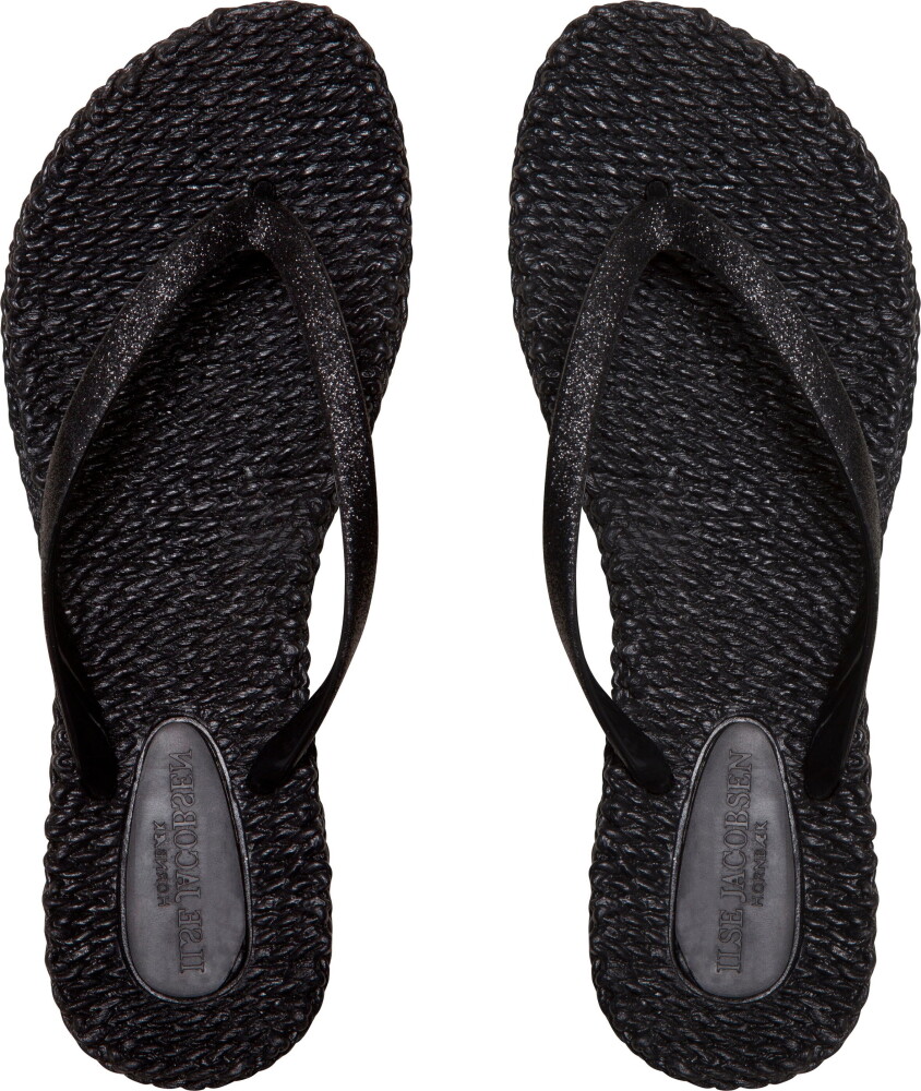 Ilse Jacobsen Flip Flops With Glitter Black 41, Black - main photo