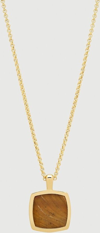 Tom Wood Cushion Pendant Tiger Eye Gold » Best Pris på Prisradar.no