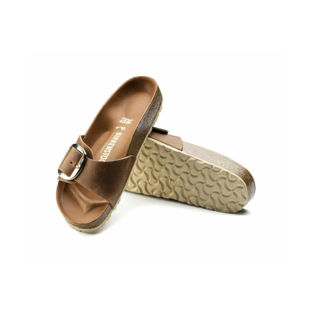 Birkenstock   Sandaler Madrid Big Buckle Leoi Cognac Hex   Brun - side a