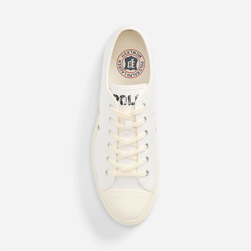 Ralph Lauren Armin Canvas Low-Top Sneaker Deckwash White - side b