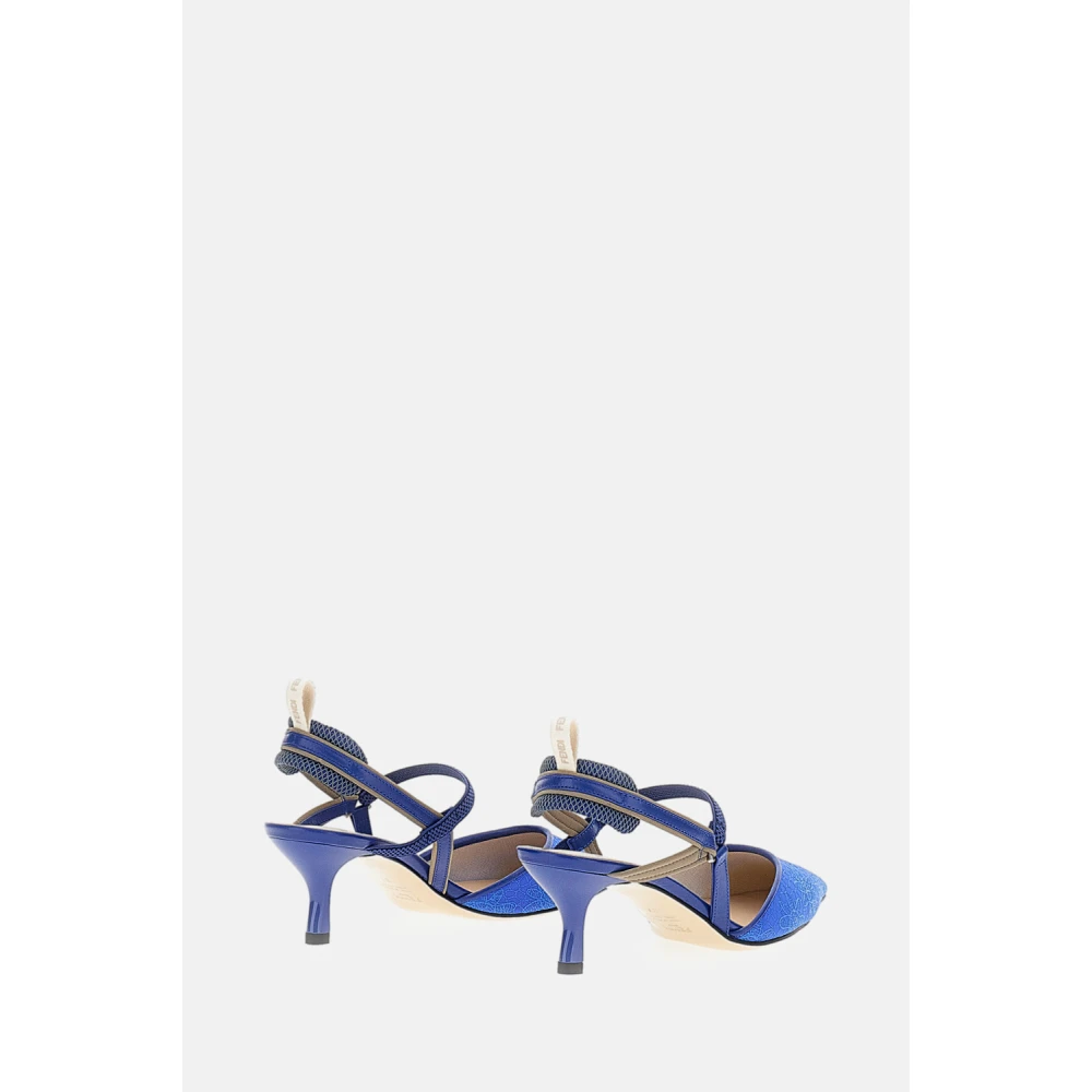 Fendi Dame Sko Blå 38 EU, - side b