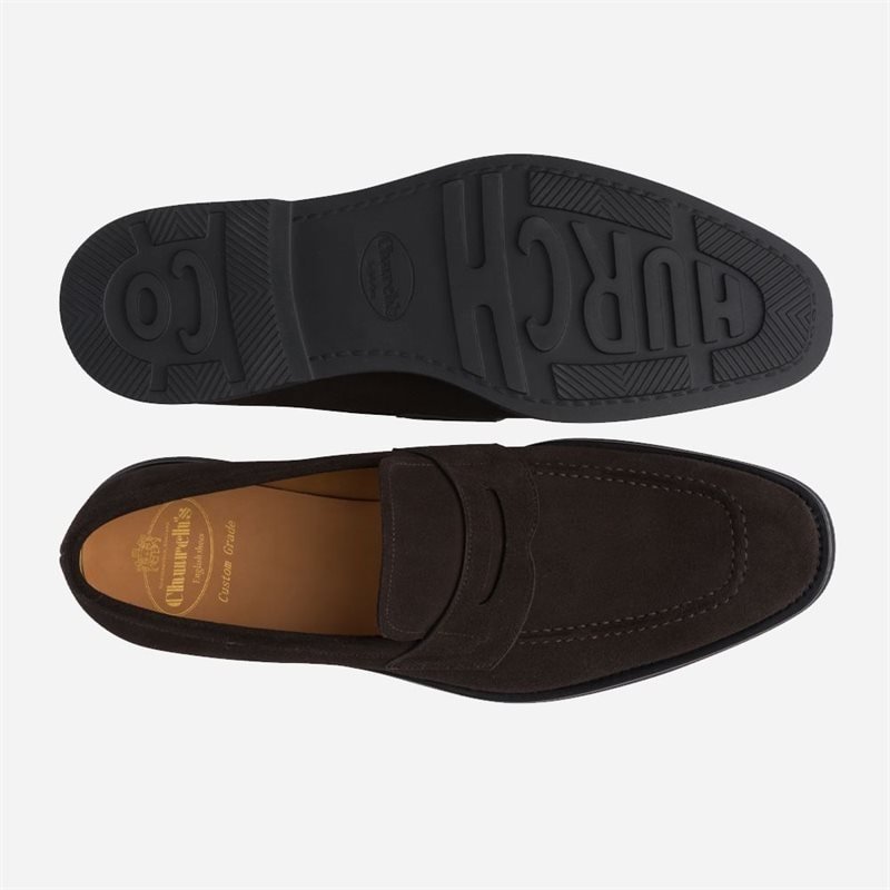 Church Parham Penny Loafer - Brown Suede UK 8.5 - side b