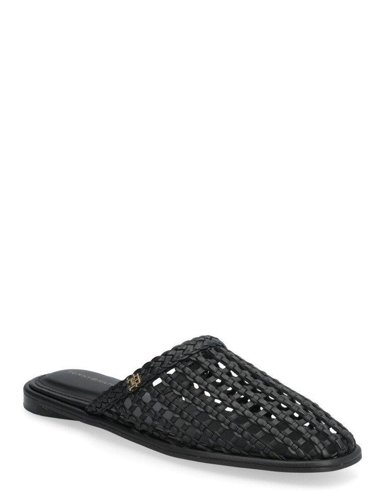 Tommy Hilfiger Hilfiger Leather Mix Flat Mule - Black - 36 - main photo