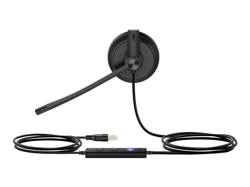 Yealink Uh34 Lite Dual - Hodesett - On-Ear - Kablet - Usb - Lydisolerende - Svart - Certified For Microsoft Teams - For Yealink Sip-T43, T46, T48, T53, T54, T57, T58, T58, Vp59