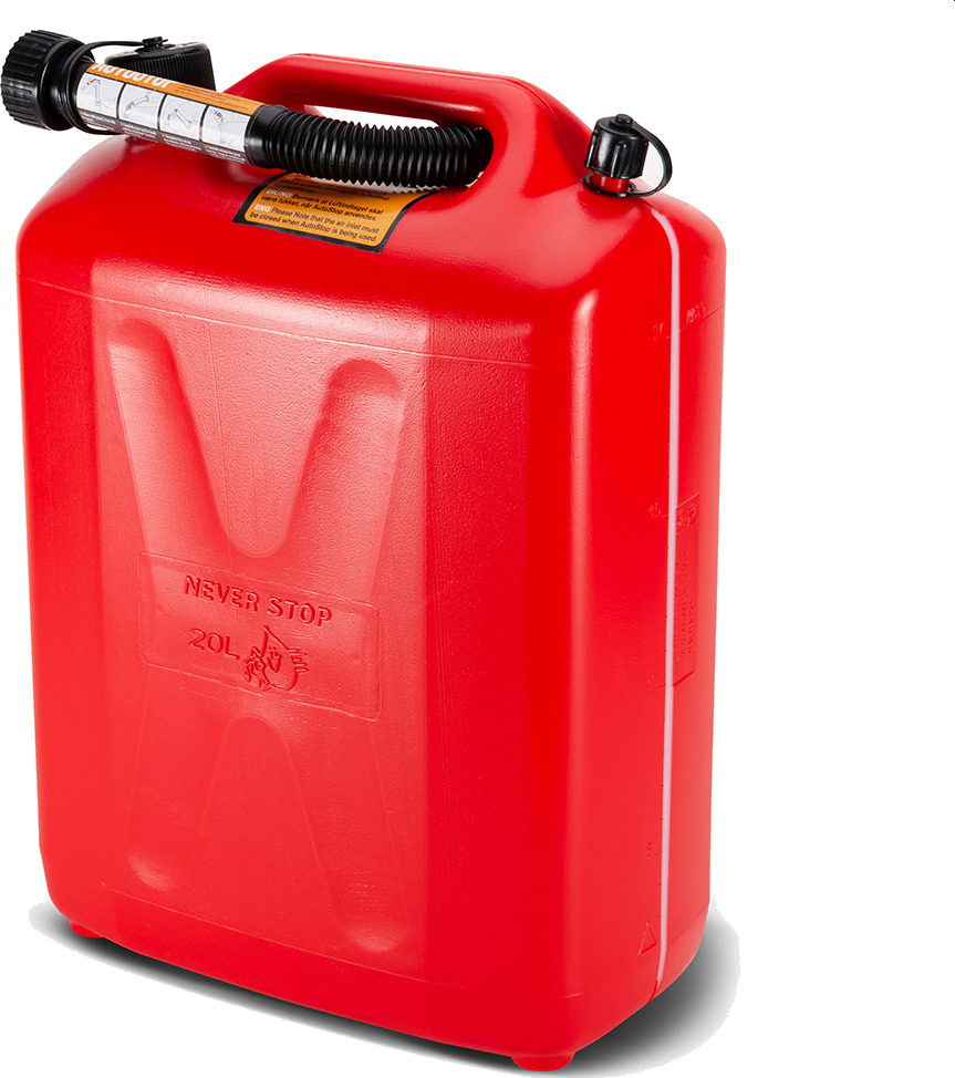 Never Stop Bensinkanne Rød Plast 20 Liter Auto stop helletut » Best ...