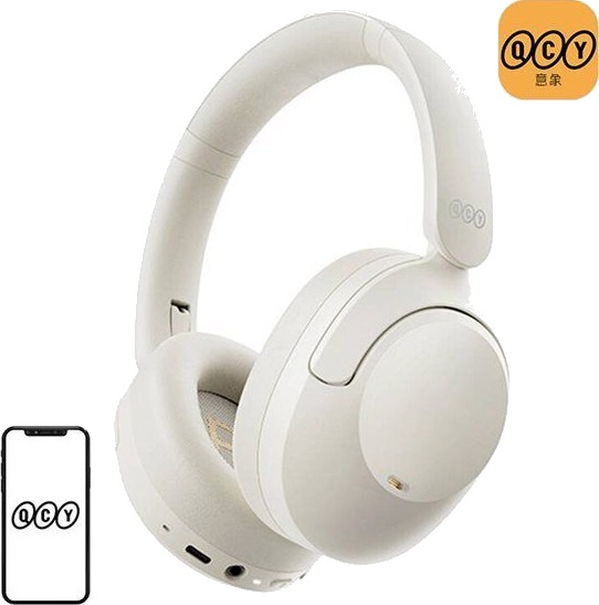 Trådløse Hodetelefoner Qcy Anc H4 (Hvit)