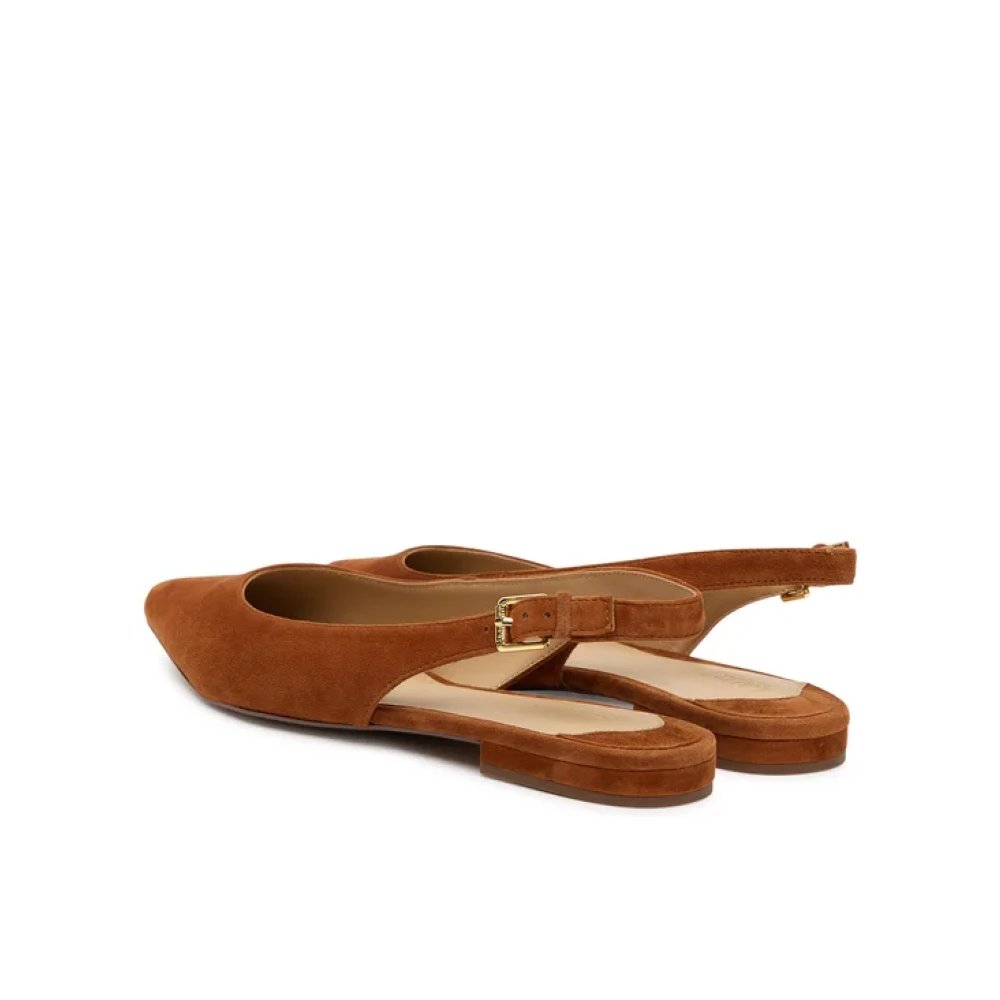 Lauren Ralph Lauren Londyn Suede Slingback Flat - Brown - 36 - side b