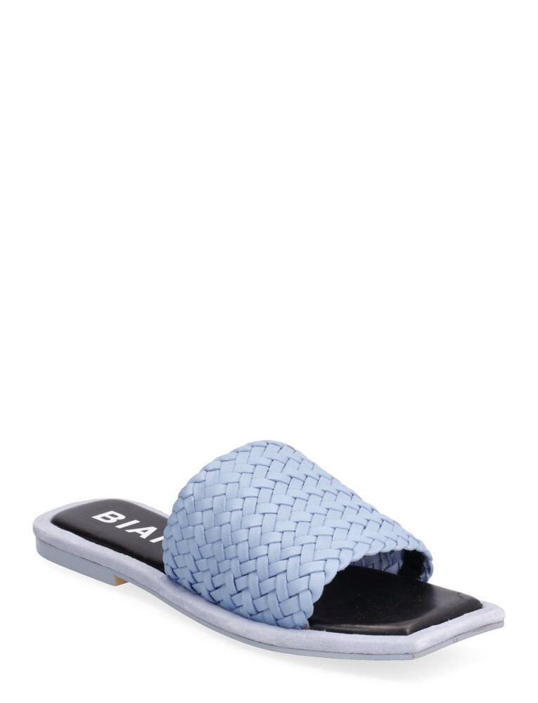 Bianco Bialillie Braided Slide Smooth Leather - Blue - 37 - main photo