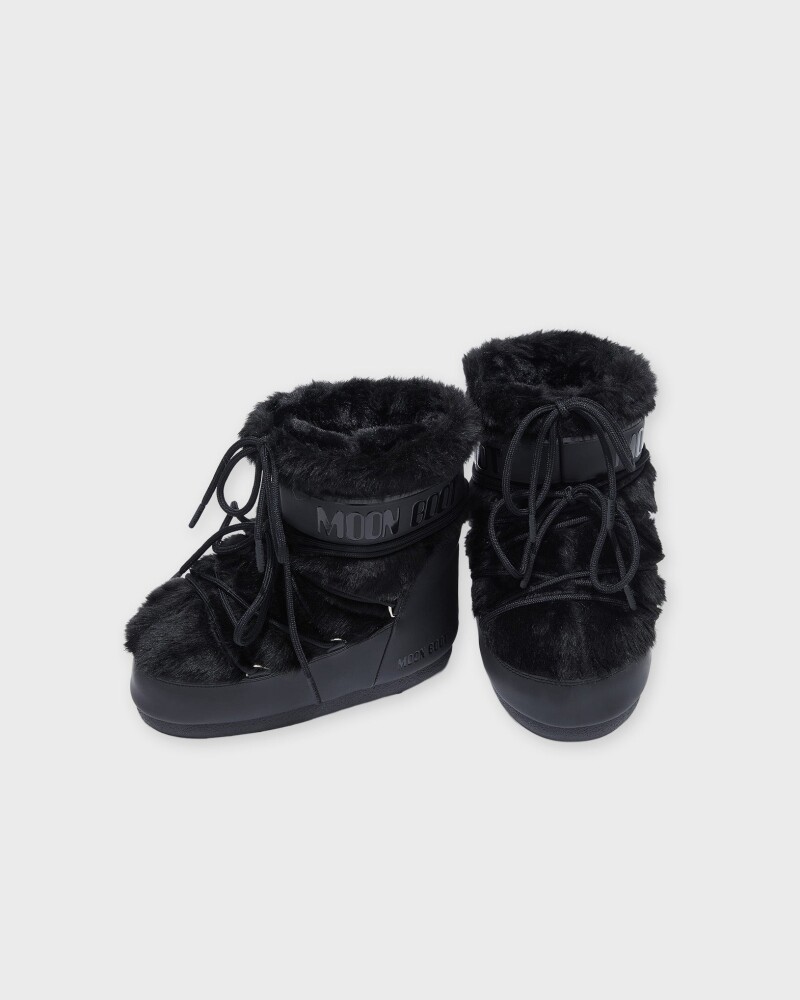 Moon Boot Icon Low Faux-Fur Black 39/41 - side b