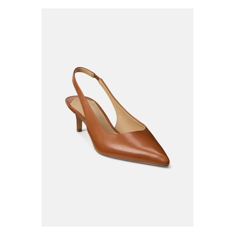 Lauren Ralph Lauren Lolah Ii Leather Slingback Pump   Brown   37 - side a