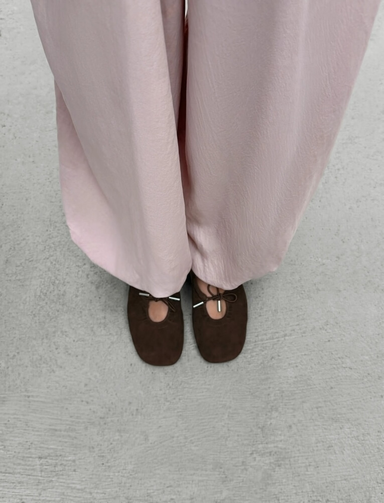 ALOHAS Rosalind Recycled Brown Leather Ballet Flats   Brown   39 - main photo