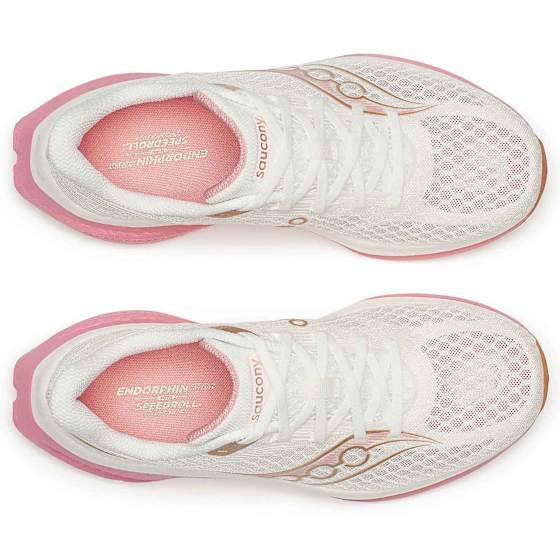 Saucony Women"s Endorphin Speed 5 Ivory/mauve 36 - side b