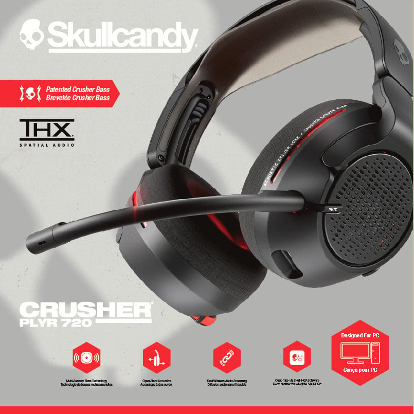 Skullcandy Crusher PLYR 720 Trådløse Over Ear Hodetelefoner For Xbox Svart