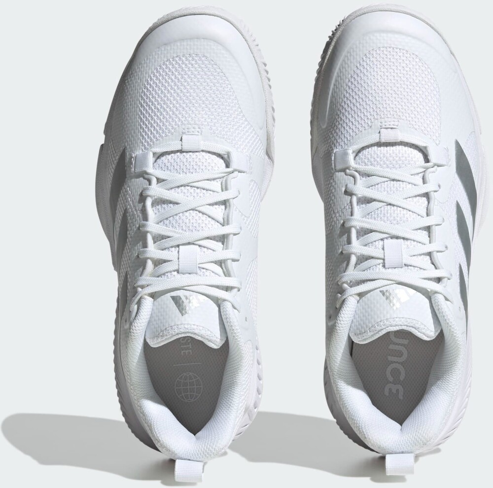 Adidas Court Team Bounce 2.0 Dame Cloud White/Silver Metallic/Grey One 37 1/3 - side b