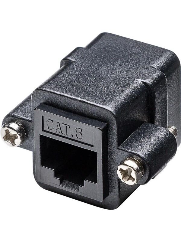 Pro RJ45 Adapter Cat 6 Med Monteringsflens Svart » Best Pris på ...