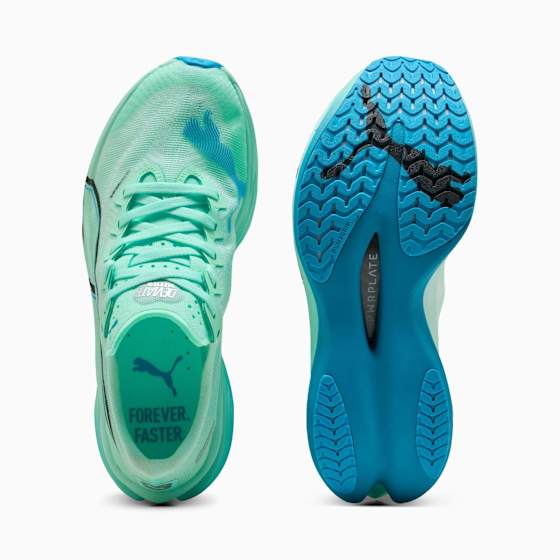 Puma Deviate NITRO Elite 3 Dame Mint Melt/Speed Blue 37 - side b