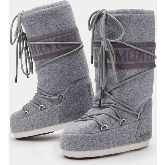 Moon Boot Icon Felt H/Grey 35/38 - side a