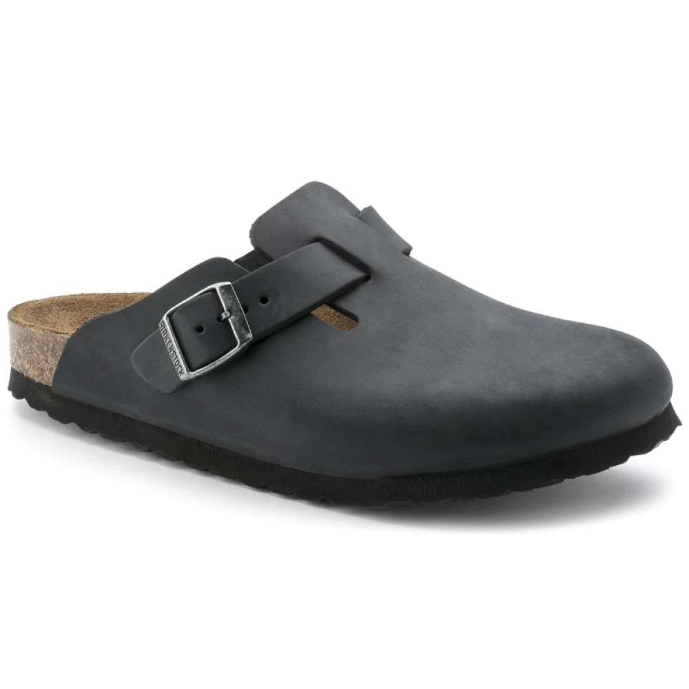 Birkenstock Boston NU Olied Normal Black - side b