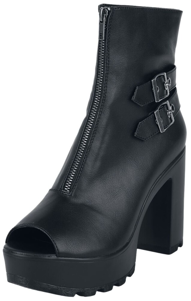 Black Premium by EMP - Goth Støvler - Peep-toe ankel boot med glidelås - EU37 til EU41 - Damer - svart - main photo