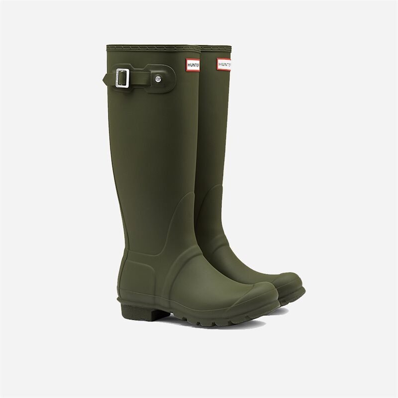 Hunter Womens Original Tall Boot Dark Olive - side a