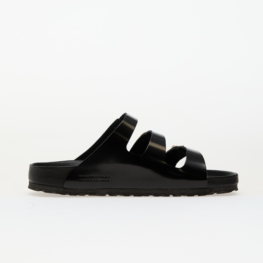 Joggesko Birkenstock Florida Fresh Natural Leather Patent High Shine Black EUR 37 - side b