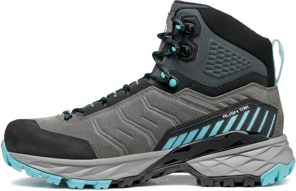 Scarpa Rush Trek Gtx Dame Midgray/Aqua 37 - side a