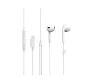 eSTUFF - Ørepropper med mikrofon - ørepropp - kablet - Lightning - hvit - for Apple iPhone (Lightning)