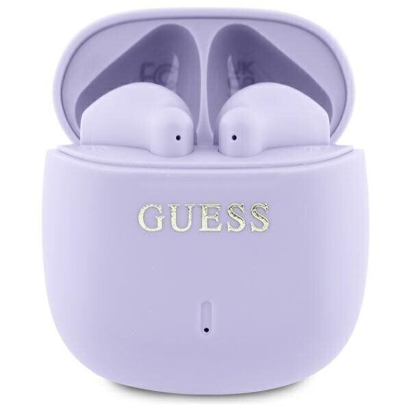 Guess GUTWSJ14ESGU TWS + dokkingstasjon lilla/lilla Trykt Classic Logo