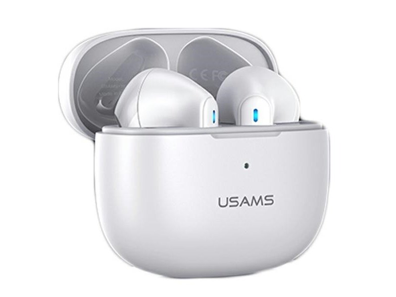 Usams Bluetooth 5.2 Tws-Hodetelefoner Nx10-Serien Dual Mic Trådløs Hvit/Hvit Bhunx02