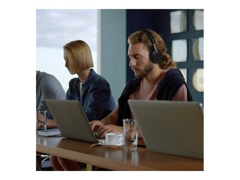 Yealink Bh76 Teams - Hodesett - On-Ear - Bluetooth - Trådløs - Aktiv Støydemping - Usb-A Via Bluetooth-Adapter - Svart - Certified For Microsoft Teams