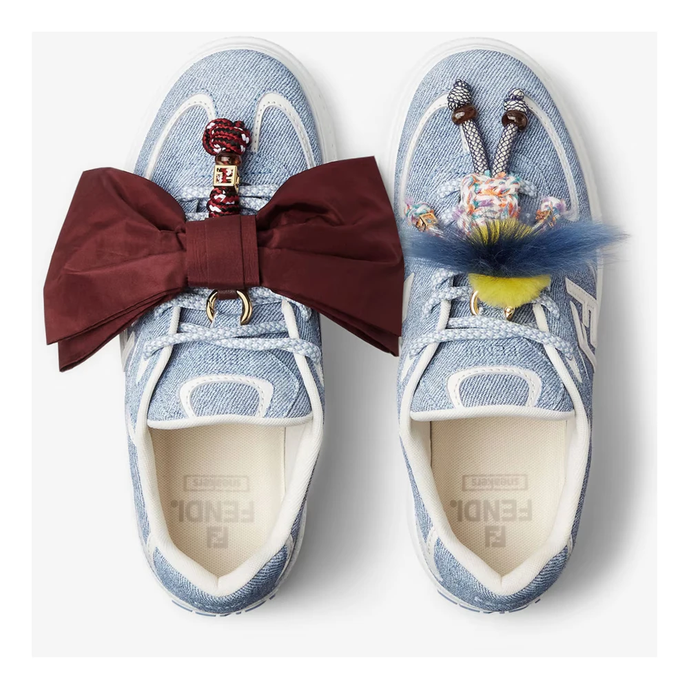 Fendi Dame Sko Blå 35 EU, - side b