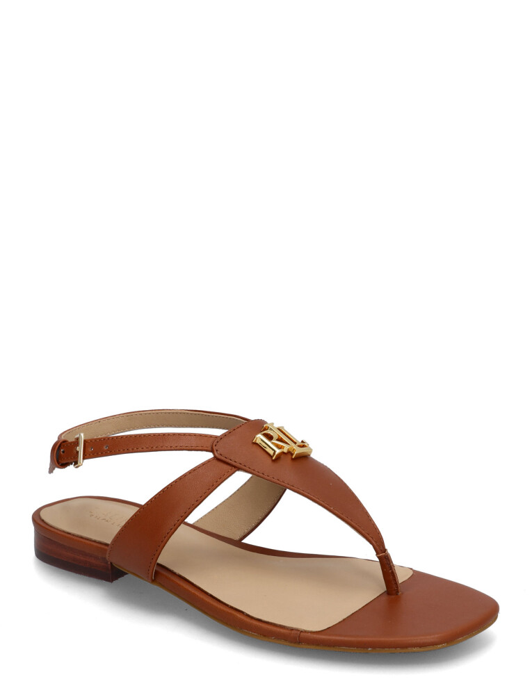 Lauren Ralph Lauren Everley Calfskin Sandal - Brown - 39 - main photo