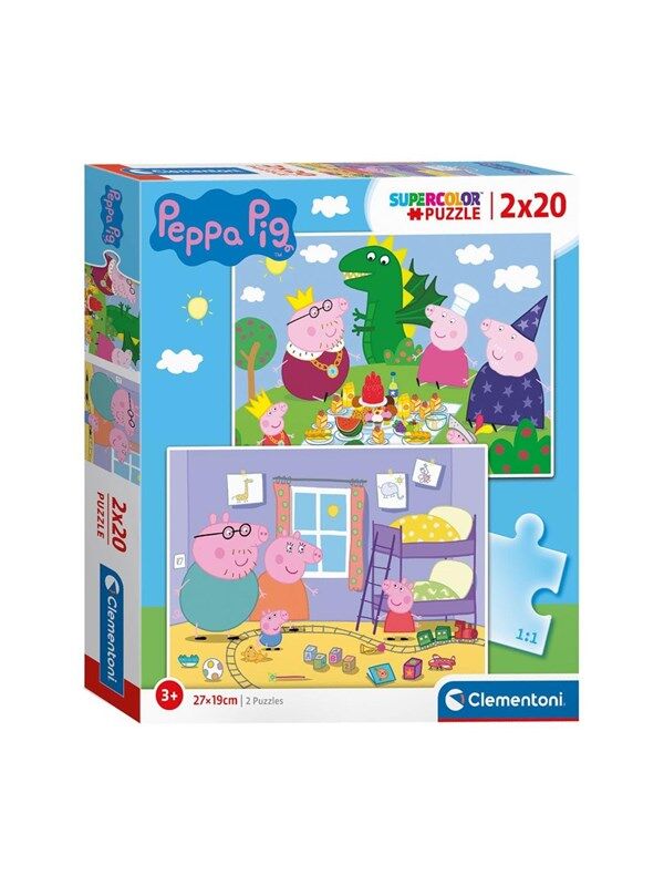 Clementoni Puzzle Peppa Pig 2x20st. Gulv » Best Pris på Prisradar.no