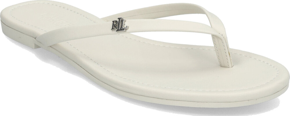Lauren Ralph Lauren Raquel Leather Flip-Flop - White - 36.5 - main photo