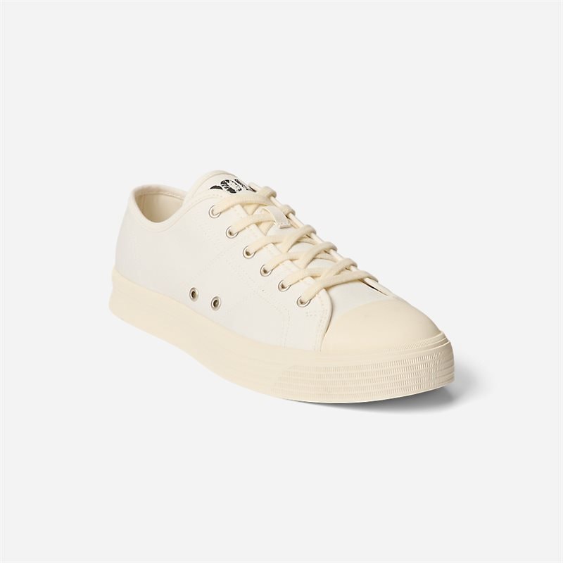 Ralph Lauren Armin Canvas Low-Top Sneaker Deckwash White - side a