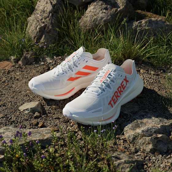 Adidas Women"s Terrex Agravic Speed Ultra Trail Running Shoes Cloud White/Impact Orange/Dash Grey Ftwwht/Impora/Dshgry 39 1/3 - side b