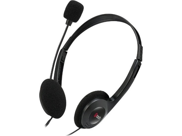 Słuchawki C-Tech C-Tech Hodetelefoner Med Mikrofon Mhs-03E, Svarte