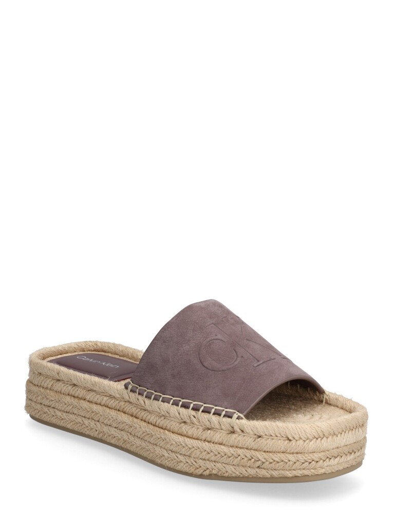 Calvin Klein Flatf Espa Mule Nub Mg   Brown   39 - main photo