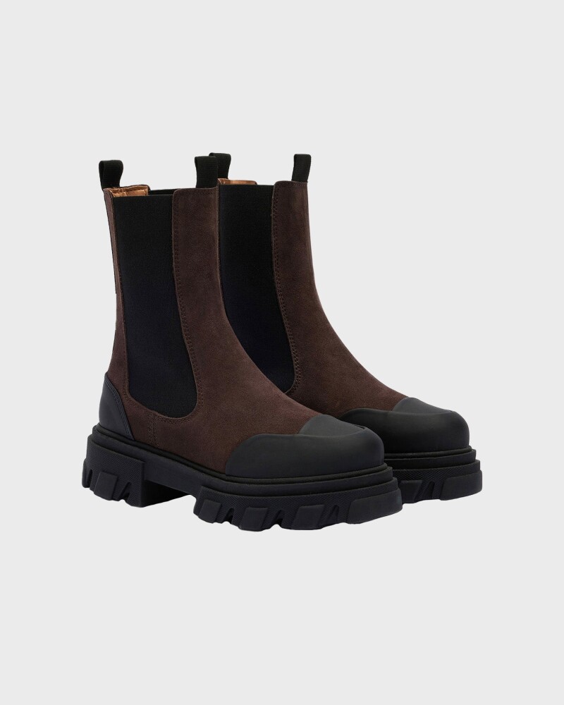 Ganni Boots Cleated Mid Chelsea Recycled Pelinova  Brun EUR 39 - side b