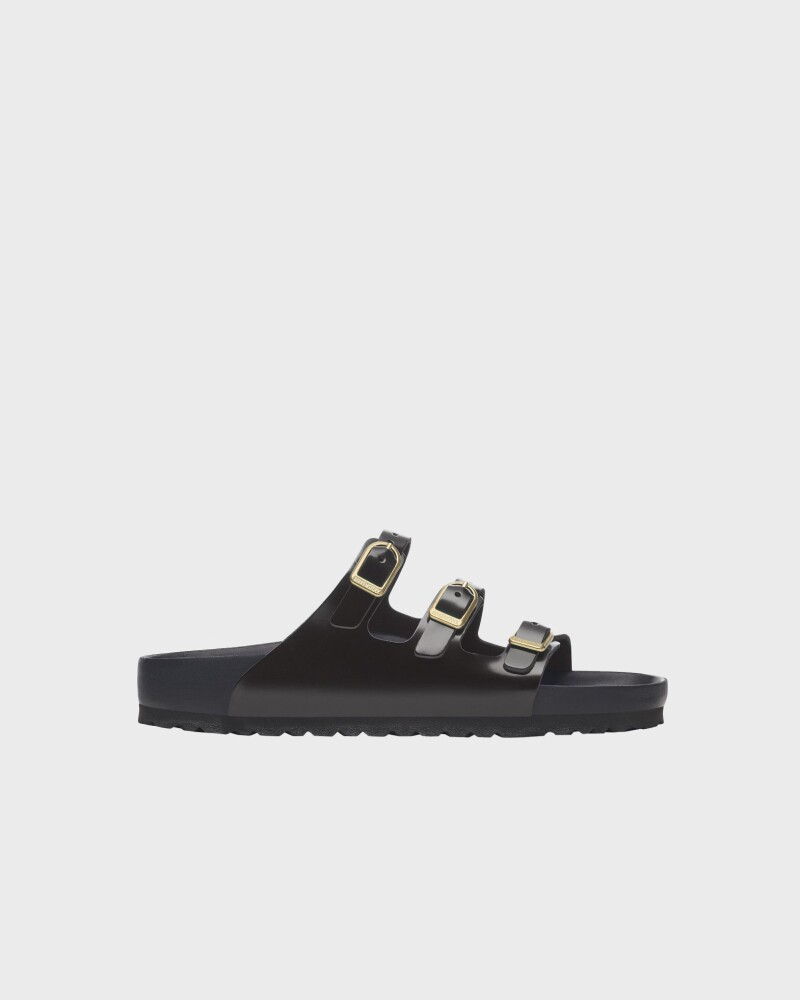 Joggesko Birkenstock Florida Fresh Natural Leather Patent High Shine Black EUR 38 - main photo