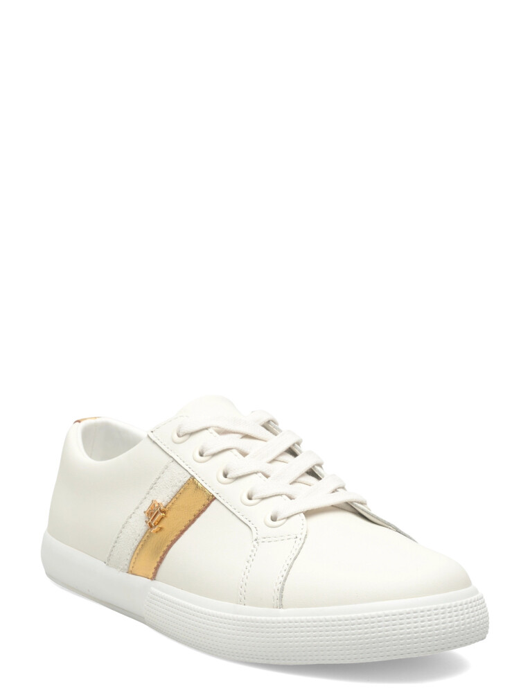 Lauren Ralph Lauren Janson Ii Metallic Trim Leather Sneaker White 36 - main photo