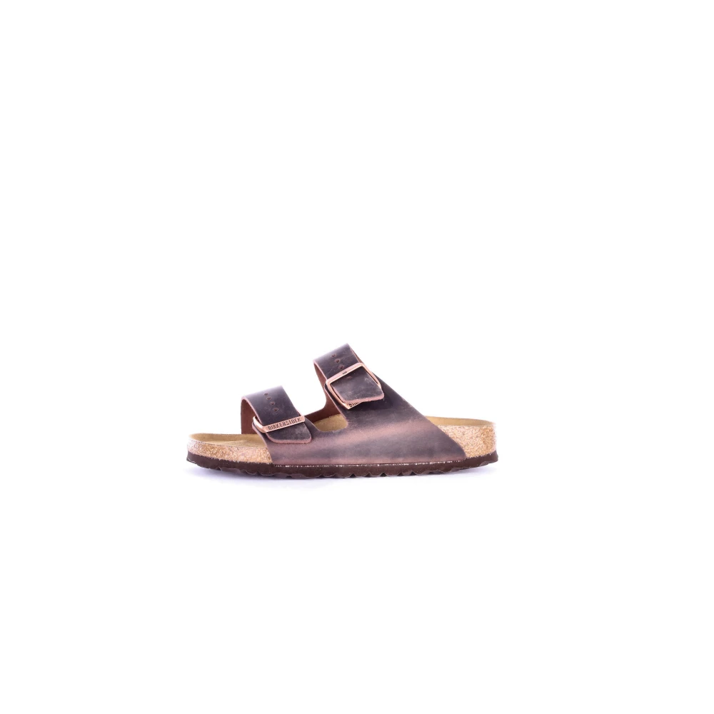 Birkenstock Women's Arizona Oiled Nubuck Leather Soft Footbed Narrow 42, Habana - main photo